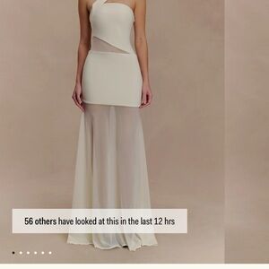 Elegant Cream One-Shoulder Dress